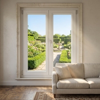 Ventanas Corredizas Modernas de Aluminio Estilo Francés Feel Sunshine, Doble Acristalamiento, Vidrio Templado Low-E, Aislamiento Térmico, Energy Star