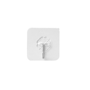 <b>Adhesive</b> <b>Hooks</b> Transparent Square Wall Mounted Heavy Duty Punch Free For Kitchen Storage Organizing Clothes Keys Umbrella - Product Image 2