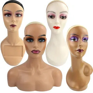 Mannequin Hoofd Met Schouder Voor Pruik Sieraden Make-Up Hoed Sunglass Vrouwelijke Mannequin Hoofd Met Schouder Voor Weergave