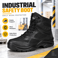 Chaussures de sécurité anti-écrasement à embout d'acier, mi-montantes, avec semelle extérieure résistante à l'usure, plusieurs styles, pour le travail de construction