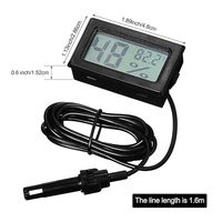 Intérieur Lcd Température Humidité Mètre Mini Thermomètre Numérique Hygromètre Fahrenheit (F) pour Maison Serre Bocaux