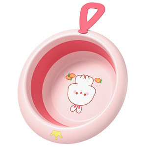 Lavabo plegable para bebés multifuncional con asa, verde, azul, rosa, 0-12 meses, uso en el baño - Product Image 5