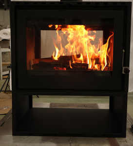 Chimenea Interior Independiente Negra Minimalista Moderna - Product Image 3