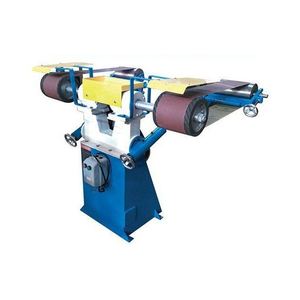 Ponceuse à deux postes en acier inoxydable avec poignée en aluminium, ponceuse à bande, ponceuse pour le travail du bois - Product Image 5