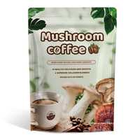 Poudre de café instantané Champignon Reishi Lions Mane Extract Support Gut Health for Energy Better Focus Organic Mushroom Coffee