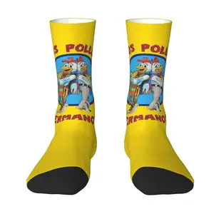 Custom ized Fun Herren Distressed Breaking Bad Dress Socken Unisex Warmer 3D-Druck Los Pollos Hermanos Crew Socken