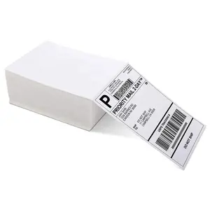 Etiqueta impermeável de impressão de papel térmico 100x150 Impressora Térmica Limpar Fanfold Papel de etiqueta térmica 4x6 Etiquetas Térmicas