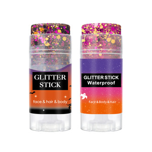 Bâton de paillettes liquides imperméables pour Halloween, gel scintillant pour le visage, le corps et les cheveux, cosmétique pour le maquillage de fête cosplay - Product Image 5