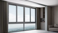 Fenêtres coulissantes de villa à persiennes horizontales modernes, moustiquaire en acier inoxydable, cadre en alliage d'aluminium, isolation thermique