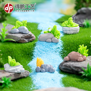 Decoraciones de micropaisajes de resina, forma irregular, adornos de jardín para interiores y exteriores, para botellas ecológicas, manualidades de bonsái - Product Image 2