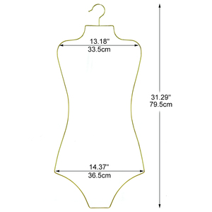 <span class=keywords><strong>Cintre</strong></span> en métal doré LINDON pour maillots de bain et <span class=keywords><strong>lingerie</strong></span>, forme filaire - Product Image 3