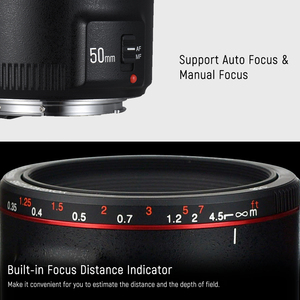 YONGNUO YN 50mm F1.8IIキヤノン用大口径オートフォーカスレンズキヤノン用ボケ効果カメラレンズ - Product Image 3