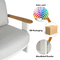 Ensemble de canapés d'extérieur modernes en métal avec design en corde tressée, construction durable, fauteuils et table basse ovale pour jardin/patio