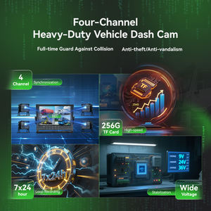 <span class=keywords><strong>Cam</strong></span>éra DVR de tableau de bord avec vision nocturne étanche à <span class=keywords><strong>4</strong></span> canaux AHD IPS de 8 pouces, vente en gros d'usine, prise en charge de la carte SD - Product Image 4