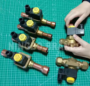 1068/3 3/8 ''lehim için <span class=keywords><strong>2</strong></span> yollu NC soğutma Solenoid vana HVAC sistemi klima buzdolabı parçaları 24V 110V 220V - Product Image 3