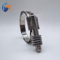 Collier de serrage de type américain résistant à haute pression, collier de serrage en acier inoxydable 304 pour pipeline industriel haute température