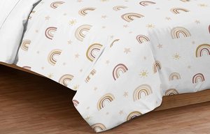 Printed Duvet Cover Set Bedsheets 3 Pc 100% Cotton <strong>Bedding</strong> Sets <strong>Rainbow</strong> Girl Queen <strong>Bedding</strong> Set - Product Image 5