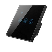 Interrupteur intelligent Glomarket Tuya Smart, norme européenne, WIFI, avec panneau en verre neutre, interrupteur mural tactile intelligent, 1/2/3/4 voies