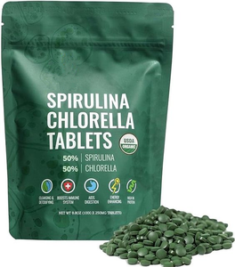 Zhongyiherbs kaynak üreticisi gıda sınıfı mavi yeşil Alga tabletler Spirulina Platensis Tablet sağlık gıda için - Product Image 1
