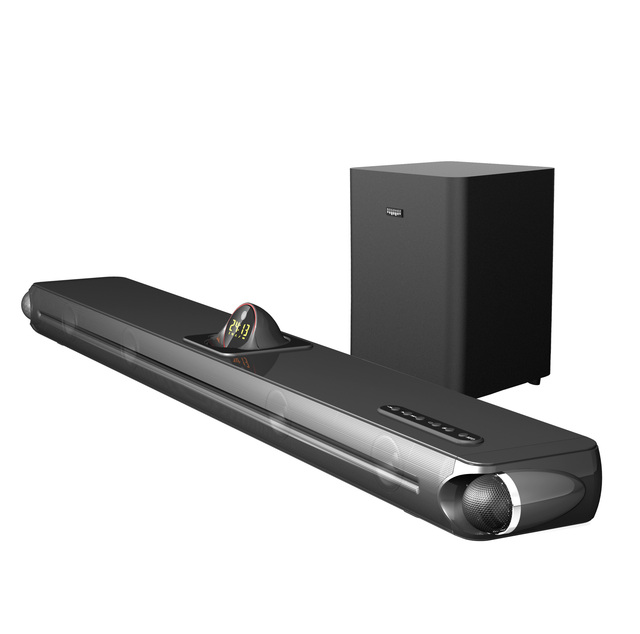 2.1 CH 60W for 5.1CH Home Theatre Soundbar with Built-In Subwoofer & Remote Control for Home Theater Use