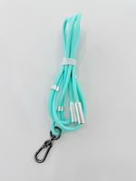 Câble de données intégré à la lanière de téléphone à charge rapide 2 en 1 120W, 6 couleurs pour une utilisation au poignet/au cou/en bandoulière, compatible avec iPhone