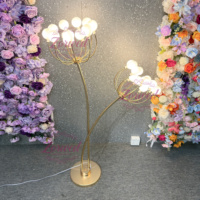 Lampes LED de sol de luxe en gros, 24 têtes, motif pissenlit, pour éclairage de route, décoration de jardin extérieur, mariages et événements