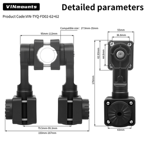 Support de sonar VINmounts Dual LVS62 compatible, support de sonar en temps réel multimode, support de détecteur de poissons en temps réel, rotatif à 360°, kayak, bateau - Product Image 2