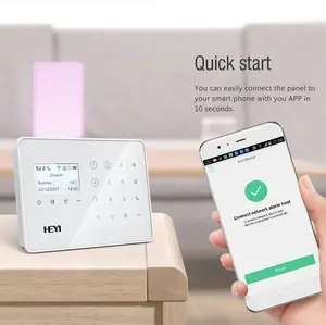 2022 Smart Alarm App Remote Control Wireless HeYI WIFI/4G Alarm Home Safety System