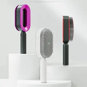 High Quality Self Cleaning Hair Brush For Women One-key Cleaning Hair Loss Airbag Massage Scalp Comb Anti-Static Hairbrush