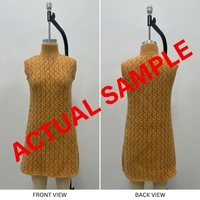 Robe mini sans manches en tricot torsadé à col montant pour femme, collection automne-hiver, gilet en tricot torsadé, tunique en maille pour femme