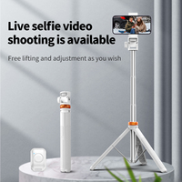 Bâtons de selfie d'extérieur portables d'approvisionnement d'usine support de trépied de téléphone pour téléphone avec support de téléphone pour la diffusion en direct Tiktok