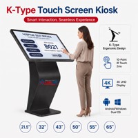 Kiosque interactif numérique sur pied avec écran tactile 10 points Android 4K pour restaurant, hôtel, café