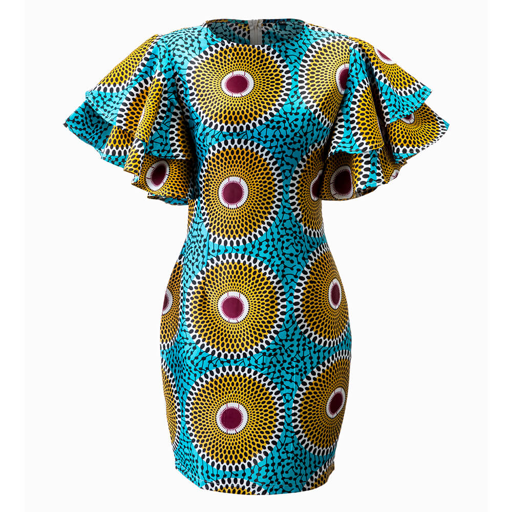 knee length dresses for ladies Womens African Clothing| Wedding Guest Attire| Prom| Ankara Short Dres   Splendor Of Africa