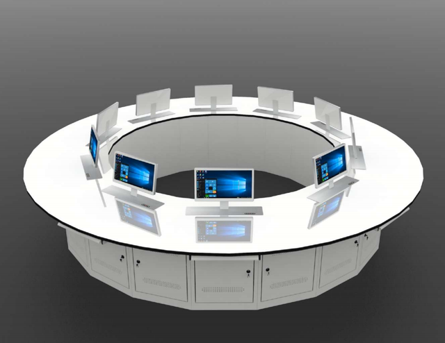 Broadcasting Room Console Table Desk Monitoring Command Center Security Control Room Equipment Furniture Console