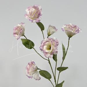 Lisianthus Artificial <b>Flowers</b> 6-Head <b>Silk</b> High Simulation Wedding Home Decor Bouquet - Product Image 1