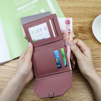 Dompet Wanita Lipat Pendek Kulit Lembut Dompet Koin Wanita Tempat Kartu Dompet Wanita Berkualitas Tinggi