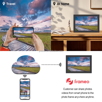 Artıları dijital fotoğraf çerçevesi IPS dokunmatik ekran akıllı WiFi dijital resim çerçevesi Frameo üzerinden otomatik döndür duvar monte fotoğraf videoları