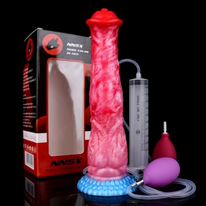 NNSX 10 Inches Horse <b>Dildo</b> with Inflating Knot and Suction Cup Animal Cock Vagina Anal Plug Horse <b>Dildo</b> Ejaculation Stimulate - Product Image 3