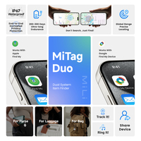 Localizador GPS Inteligente MiLi MiTag Compatible con Apple Find My y Google Find My Device, Sistema Dual, Resistente al Agua IP65, Regalo, Etiqueta de Seguimiento para Llaves y Equipaje
