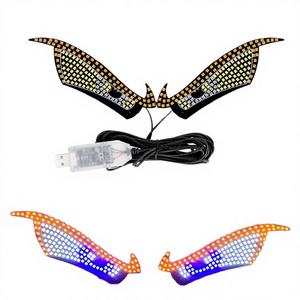 ไฟตกแต่งกระจกรถยนต์ FCCEMC Creative RGB Dynamic Truck Devil Eyes LED Display USB 5V 10W หลายโหมด Demon Eye - Product Image 2