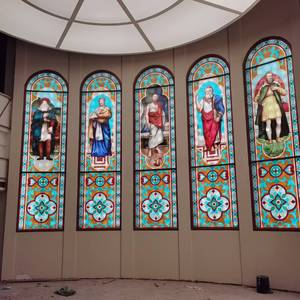 Надежный собор стеклянный потолок дизайн Тиффани цветное стекло для окна двери церкви - Product Image 4