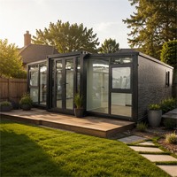 Maison conteneur extensible en verre moderne de haute qualité 20ft 40ft CE ISO9001 Villa de luxe préfabriquée Fabricant OEM/ODM Europe