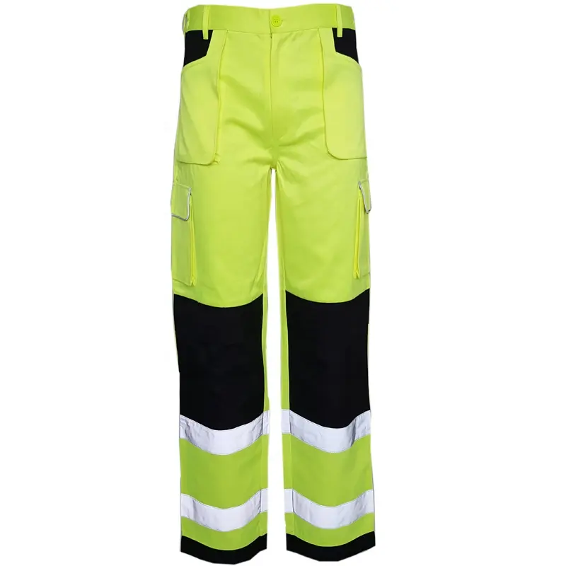 High visibility reflective trousers work uniform hi vis safety work pants