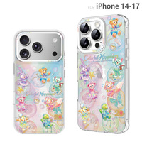 Coque de téléphone iPhone 17 Pro Duffy Bear Cartoon Anti-traces de doigts Support invisible Transparent Double couche Tridimensionnel