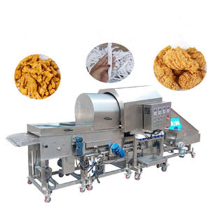 Enrobeur de farine à tambour continu en acier inoxydable à grande vitesse pour ligne de préparation d'aliments préparés en forme de nuggets de poulet - Product Image 1