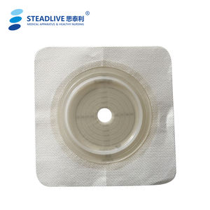 Pelat Dasar Kolostomi Hidrokoloid Medis dengan Kerah Perekat Ekstra untuk Kantong Ostomi Tertutup Dua Bagian 60mm - Product Image 2