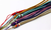 Vente en gros muti-couleurs 2.5mm polyester bonne qualité fabrication de bijoux forme ronde cordon de laçage en nylon sans fin ligne Milan