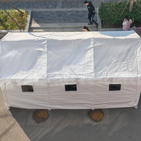 Abri de voiture pour glamping avec toit imperméable, auvent de garage pour véhicule avec structure robuste, tente de voiture pour jardin