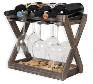 High Quality Rustic Grey Wood <strong>Wall</strong> Mounted <strong>Wine</strong> <strong>Rack</strong> with Chalkboard for Displaying Your <strong>Wine</strong> Glass Bottles - Product Image 5