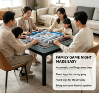 Table de Mahjong Électrique Automatique 36* avec Pieds Fixes pour Jeux à Domicile et Fêtes en Intérieur